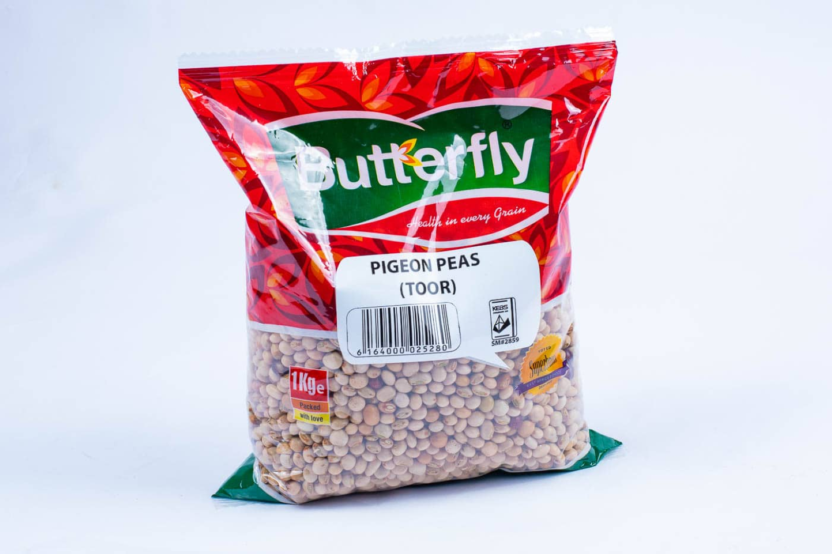 BUTTERFLY PIGEON PEAS (;TOOR) 1KG